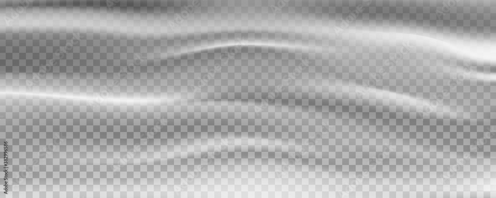 Fototapeta Transparent plastic warp background texture.