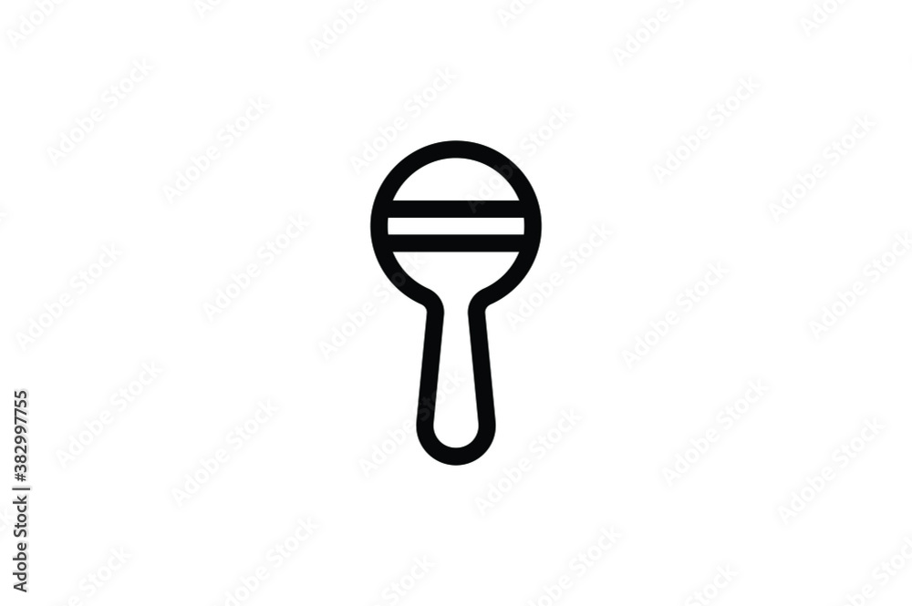 Music Instrument Icon - Rattle Music Instrument Icon - Rattle
