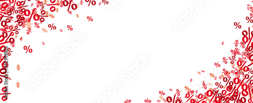 Red Percents Confetti White Centre 2