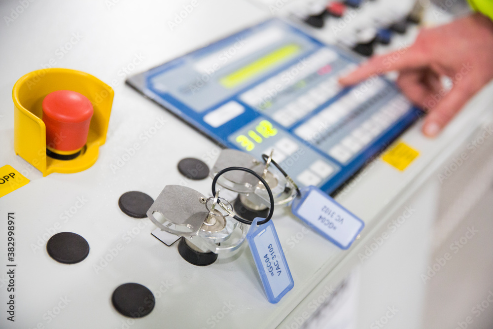 Fototapeta premium Controlpanel at industrial plant