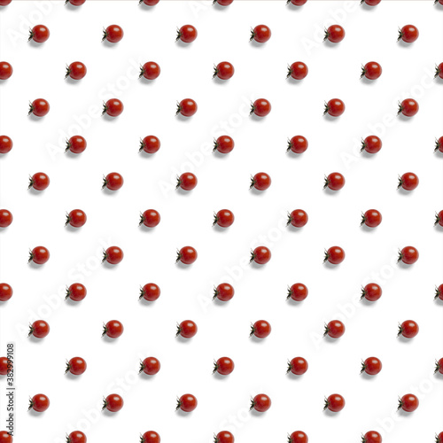 Seamless photographic pattern with tomato