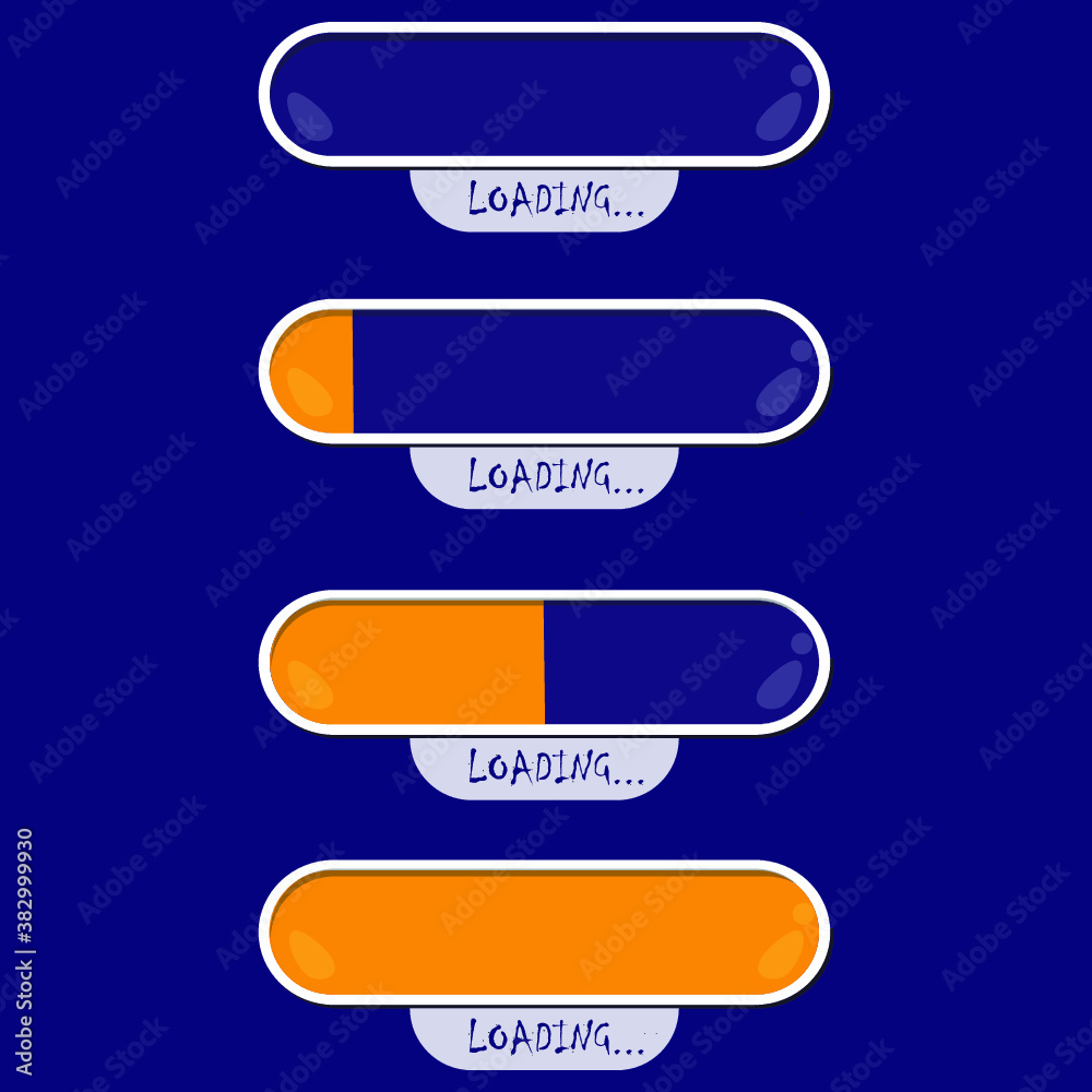 Game progress loading bar.loading bar progress icons set.Vector illusration for app.waiting for game. Game progress loading bar.loading bar progress icons set.Vector illusration for app.waiting for game.