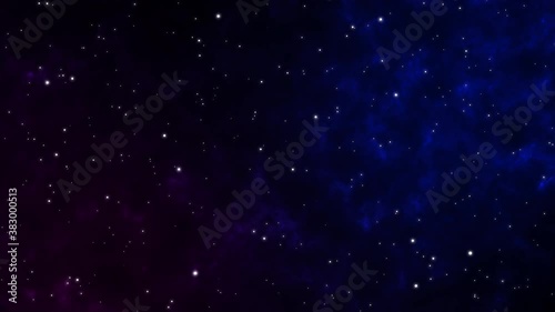 Footage 4K of Traveling through star fields in space as a supernova colorful light glowing.Space Nebula blue background moving motion graphic with stars space rotation nebula (Video galaxy Loop).