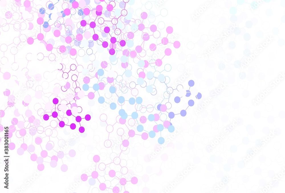 Light Pink, Blue vector template with artificial intelligence structure.