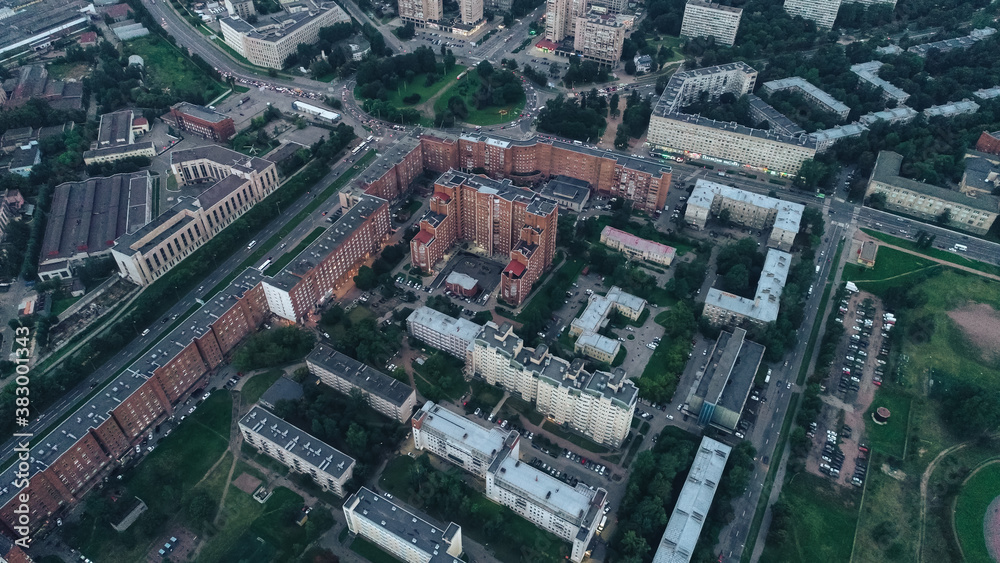 Aerial Townscape of Saint Petersburg City. Kalininsky District Aerial Townscape of Saint Petersburg City. Kalininsky District