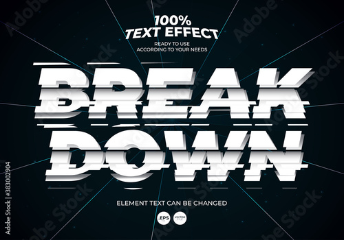 Break Down Editable Text Effect