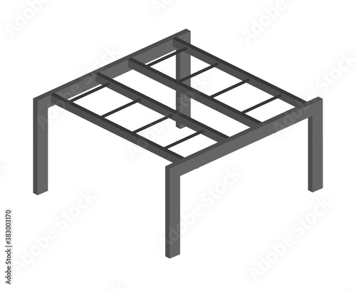 Outdoor gym monkey bar. Sports crossbar icon with horizontal ladder. Equipment design element for sport maps, web design, etc.