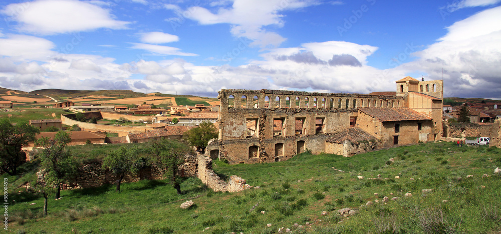 Ruins of a medieval castle in Berlanga de Duero, Soria, Spain