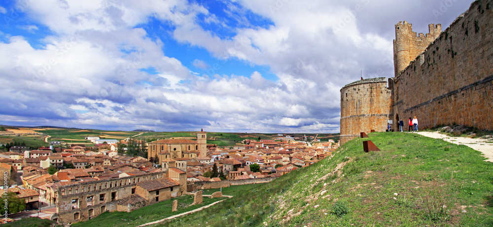 Fototapeta premium Ruins of a medieval castle in Berlanga de Duero, Soria, Spain