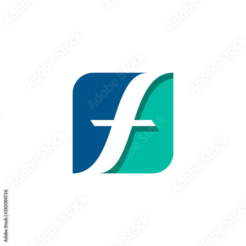 logo of a wavy letter f inside a square