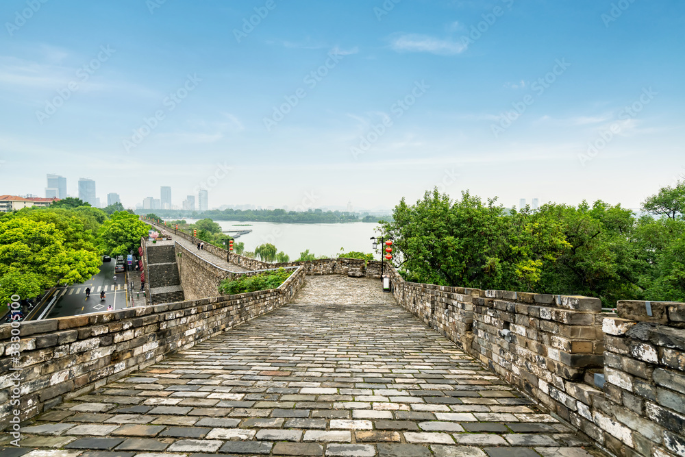 The Ming Dynasty wall of Nanjing, Jiangsu Province, China