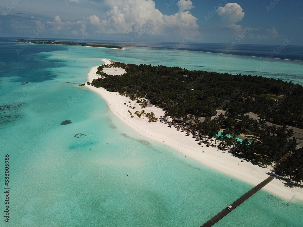 Aerial view Maldive Island