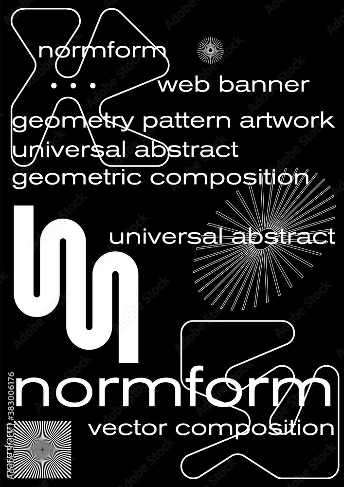 Fototapeta premium Brutalism Design Vector Cover Mockup