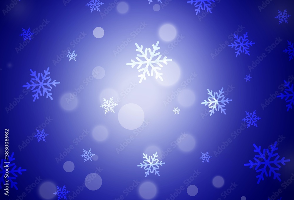 Dark BLUE vector pattern in Christmas style. Dark BLUE vector pattern in Christmas style.