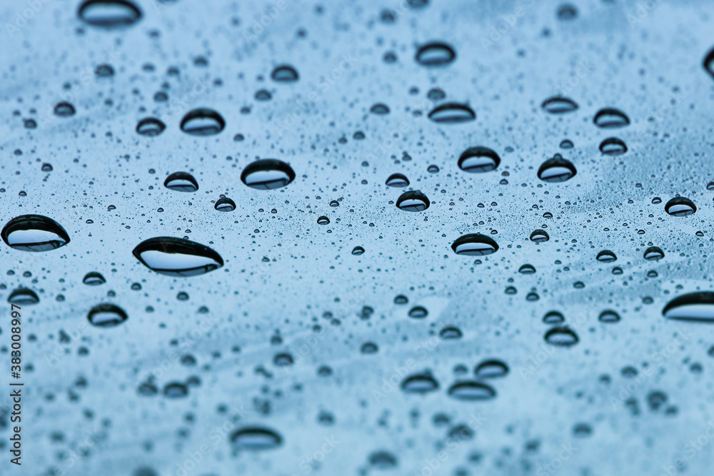 A Beautiful drops on glass background