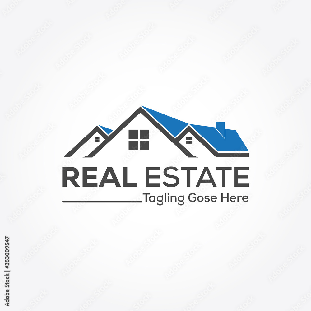 Real Estate simple logo design. Real Estate simple logo design.