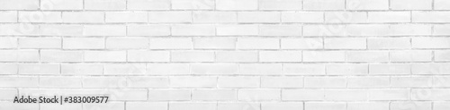 White rough brick texture background. Brick wall banner