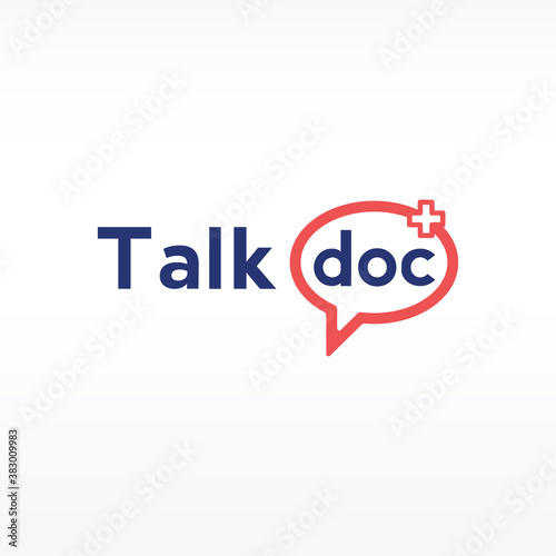 Talk doc logo design template.