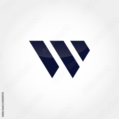 W Letter Logo.W Letter Design Vector Illustration Modern Monogram Icon.
