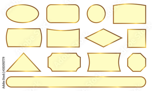 A set of frames for labels.