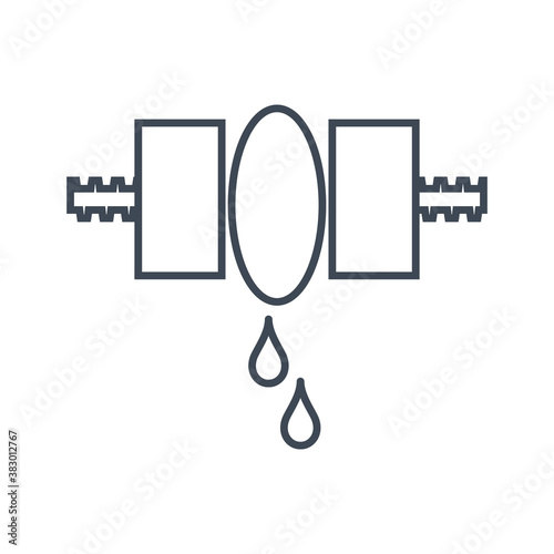 Thin line icon juice extractor, machine press