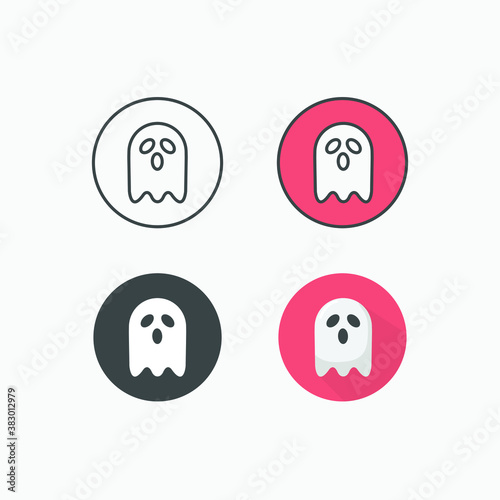4 different style of ghost icons