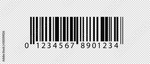 Barcode Icon - Vector Illustration - Isolated On Transparent Background