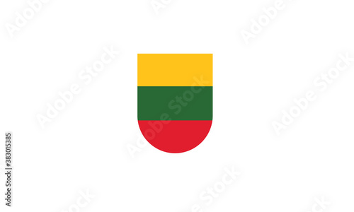 Lithuania flag shield vector illustration