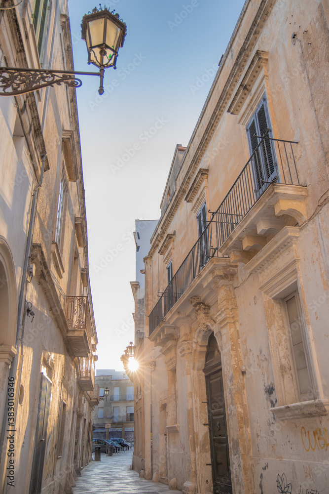 Puglia Lecce Italy Baroque alley