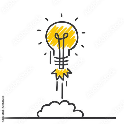 starting light bulb, startup