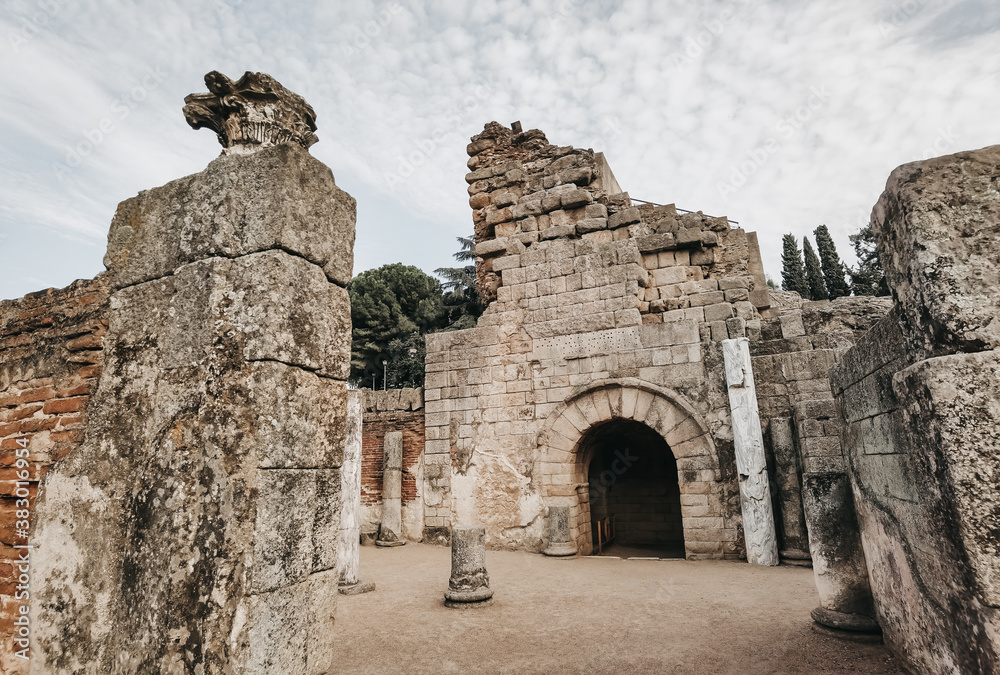 roman ruins in Merida extremadura spain