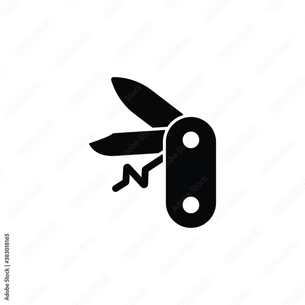 clasp knife icon vector isolated on white, logo sign and symbol. clasp knife icon vector isolated on white, logo sign and symbol.