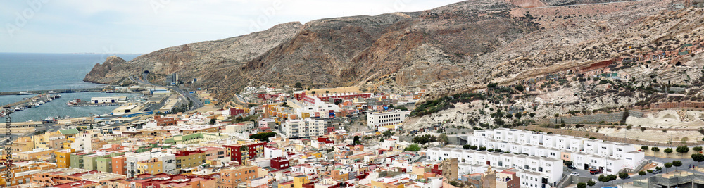 View on Almeria and surroundings, Spain