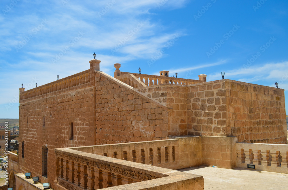 An Assyrian church, old building, religious place of worship in Mardin
