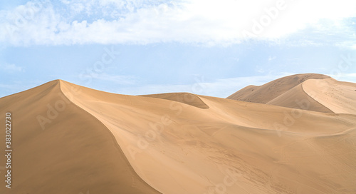 The curve of the dessert  natural terrain background.