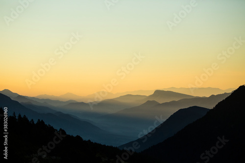 Summer sunrise in Pedraforca mountain, Barcelona, Catalonia, northern Spain. Europe