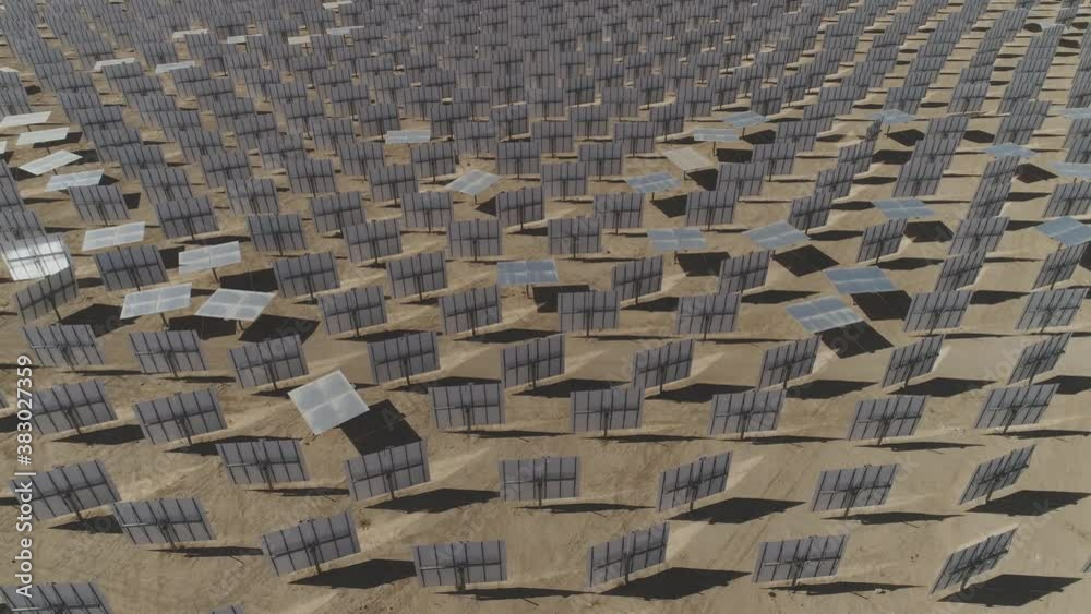 Drone shot of Solar Panels farm Flight of Green and Renewable Energy Drone shot of Solar Panels farm Flight of Green and Renewable Energy