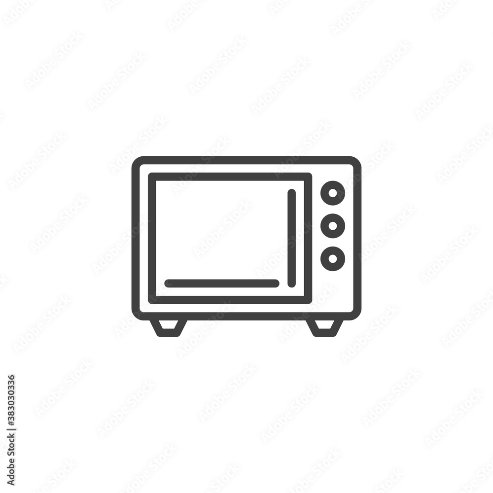 Microwave oven line icon. linear style sign for mobile concept and web design. Electric microwave outline vector icon. Symbol, logo illustration. Vector graphics Microwave oven line icon. linear style sign for mobile concept and web design. Electric microwave outline vector icon. Symbol, logo illustration. Vector graphics