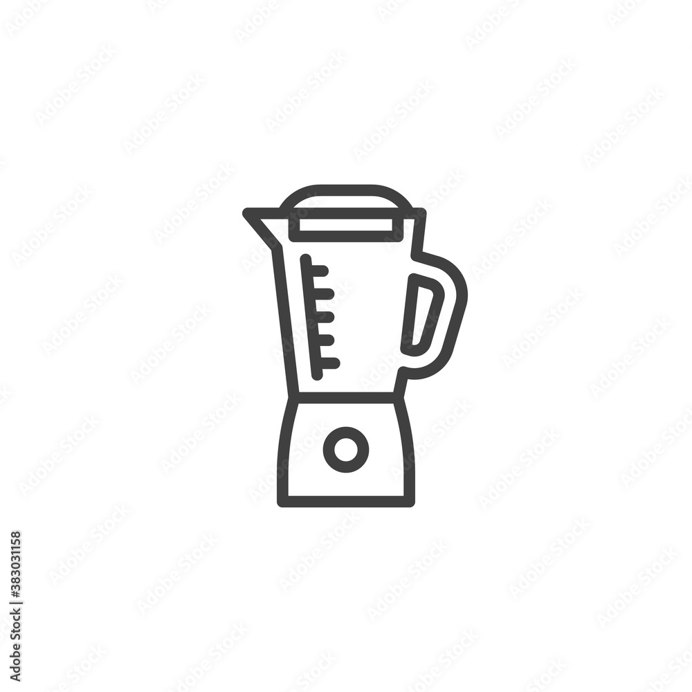 Blender line icon. linear style sign for mobile concept and web design. Electric blender outline vector icon. Symbol, logo illustration. Vector graphics Blender line icon. linear style sign for mobile concept and web design. Electric blender outline vector icon. Symbol, logo illustration. Vector graphics