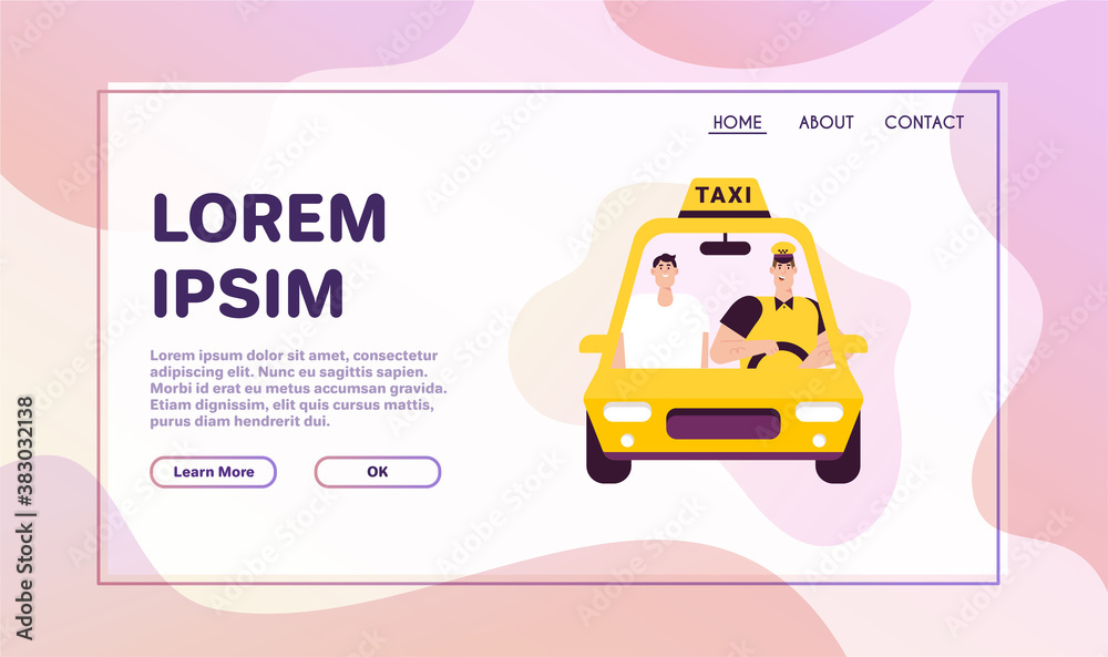 Driver and passenger in car, front and side view isolated objects Driver and passenger in car, front and side view isolated objects