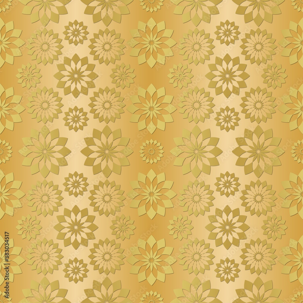 Design on Christmas paper in gold. Christmas paper for printing. Gold seamless pattern.Gold background with Christmas snowflakes.Imitation of metal foil... Design on Christmas paper in gold. Christmas paper for printing. Gold seamless pattern.Gold background with Christmas snowflakes.Imitation of metal foil...