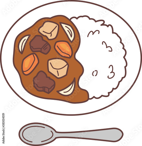 カレーライス　イラスト