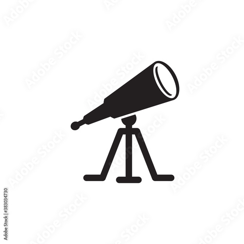 Telescope sign symbol logo design template