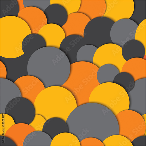 Vector seamless pattern with abstract structure of round graphic elements. Vector illustration for print or textile.