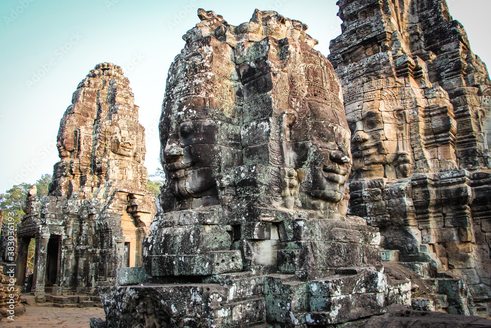 Angkor Wat temple complex. Ancient architecture. Cambodia.