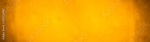 Abstract grunge yellow orange watercolor painted paper texture background banner ( autumnal colors template ) 