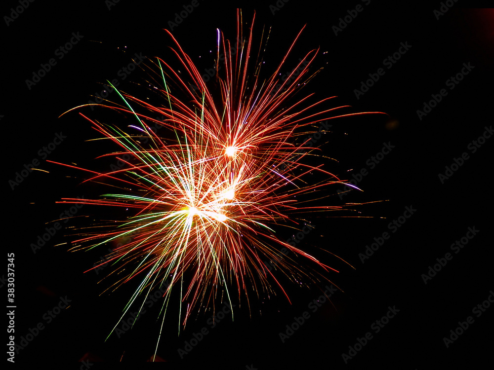 Real fireworks in a black background, easy to use Real fireworks in a black background, easy to use