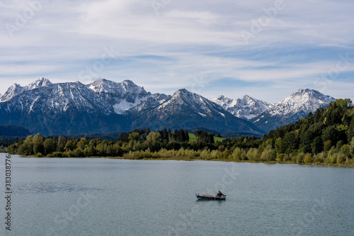 the view of Tegelberg from Forggensee September - 2020  © Masood