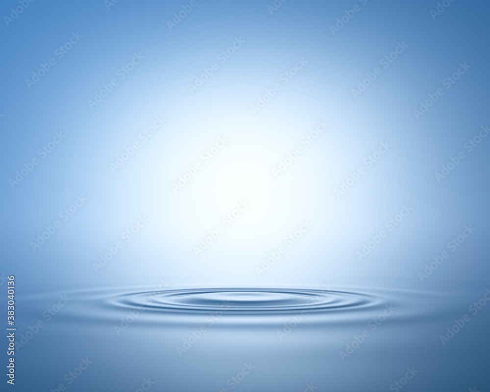 Fototapeta premium Blue water background with ripples - 3d illustration