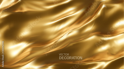 Vector Abstract Background  Elegant Silk Texture Satin Luxury Cloth  Wavy Folds. Template for Design, Banner